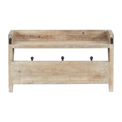 Deals 🔥 Brown Wood Rustic Wall Rack Set by Ivory and Iris 😀 -Cheap Ivory and Iris Store D364331S 5