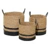 New 👏 Black Seagrass Modern Storage Basket Set by Ivory and Iris 🤩
