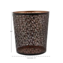 Hot Sale 👍 10" Black Metal Contemporary Small Waste Bin by Ivory and Iris 👍 -Cheap Ivory and Iris Store D364339S 3