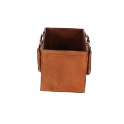Outlet 🛒 16" Brown Leather Rustic Magazine Holder by Ivory and Iris 👍 -Cheap Ivory and Iris Store D364340S 3