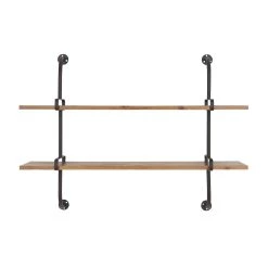 Brand new π 37" Brown Wood Industrial Wall Shelf by Ivory and Iris π