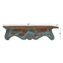 Promo 🤩 32" Blue Wood Rustic Wall Shelf by Ivory and Iris 💯 15 Promo 🤩 32" Blue Wood Rustic Wall Shelf by Ivory and Iris 💯 -Cheap Ivory and Iris Store D364357S 7