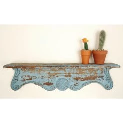 Promo 🤩 32" Blue Wood Rustic Wall Shelf by Ivory and Iris 💯 16 Promo 🤩 32" Blue Wood Rustic Wall Shelf by Ivory and Iris 💯 -Cheap Ivory and Iris Store D364357S 8