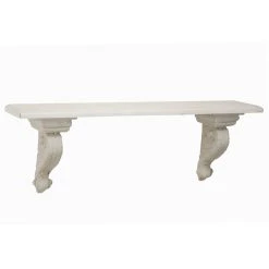 Top 10 π₯ 40" White Wood Farmhouse Wall Shelf by Ivory and Iris π§¨
