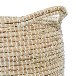 Discount 👏 Brown Sea Grass Contemporary Storage Basket Set by Ivory and Iris 💯 -Cheap Ivory and Iris Store D364367S 3