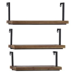 Coupon π Brown & Black Industrial Wall Shelf Set by Ivory and Iris π