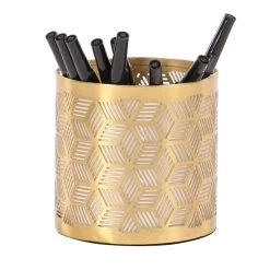 Deals 😍 4" Gold Iron Glam Pencil Holder by Ivory and Iris 🤩