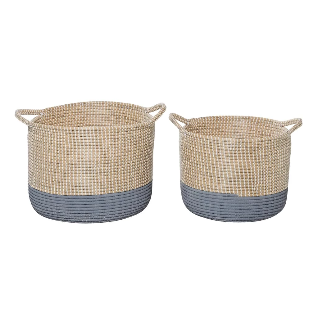 Buy π Brown Sea Grass Contemporary Storage Basket Set by Ivory and Iris π 1 Buy π Brown Sea Grass Contemporary Storage Basket Set by Ivory and Iris π