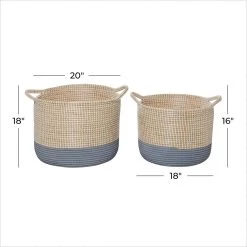 Buy π Brown Sea Grass Contemporary Storage Basket Set by Ivory and Iris π 10 Buy π Brown Sea Grass Contemporary Storage Basket Set by Ivory and Iris π -Cheap Ivory and Iris Store D364390S 5