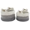 Coupon 😍 Gray Polyester Country Storage Basket Set by Ivory and Iris 🔔