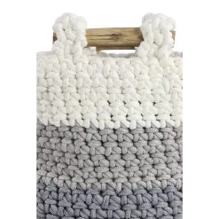 Coupon 😍 Gray Polyester Country Storage Basket Set by Ivory and Iris 🔔 -Cheap Ivory and Iris Store D364409S 6