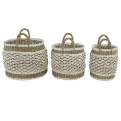 Brand new ❤️ Brown Plastic Vintage Storage Basket Set by Ivory and Iris ❤️ 14 Brand new ❤️ Brown Plastic Vintage Storage Basket Set by Ivory and Iris ❤️ -Cheap Ivory and Iris Store D364410S 6