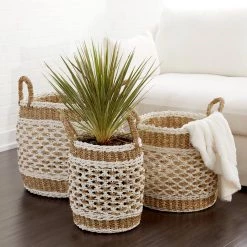 Brand new ❤️ Brown Plastic Vintage Storage Basket Set by Ivory and Iris ❤️ 16 Brand new ❤️ Brown Plastic Vintage Storage Basket Set by Ivory and Iris ❤️ -Cheap Ivory and Iris Store D364410S 8