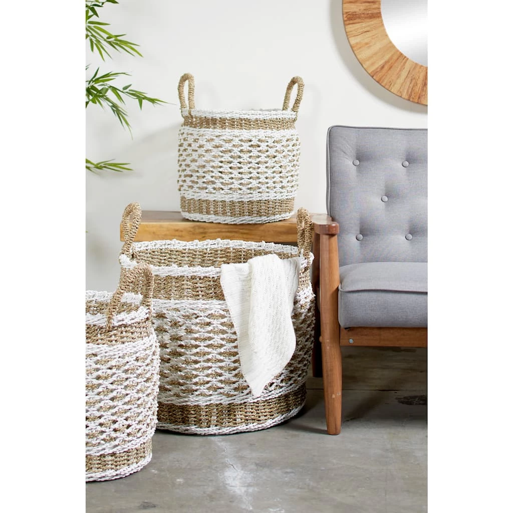 Brand new ❤️ Brown Plastic Vintage Storage Basket Set by Ivory and Iris ❤️ 9 Brand new ❤️ Brown Plastic Vintage Storage Basket Set by Ivory and Iris ❤️ - Image 9