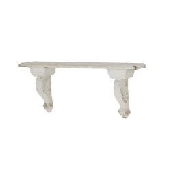 Flash Sale 🌟 White Wood Farmhouse Wall Shelf by Ivory and Iris 🔥 -Cheap Ivory and Iris Store D364418S 3