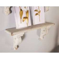 Flash Sale 🌟 White Wood Farmhouse Wall Shelf by Ivory and Iris 🔥 -Cheap Ivory and Iris Store D364418S 8