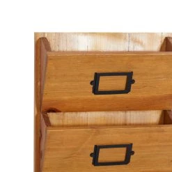 Cheapest 🎉 Brown Wood Traditional Magazine Rack Holder by Ivory and Iris 🧨 -Cheap Ivory and Iris Store D364420S 6