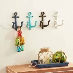 Outlet 🎁 Multi Colored Metal Coastal Wall Hook, 4ct. by Ivory and Iris 👍 -Cheap Ivory and Iris Store D364421S 8
