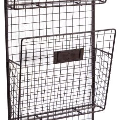 Best deal ✨ Black Metal Industrial Magazine Rack Holder by Ivory and Iris 😍 -Cheap Ivory and Iris Store D364422S 4