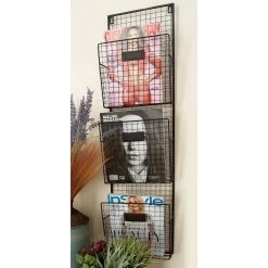 Best deal ✨ Black Metal Industrial Magazine Rack Holder by Ivory and Iris 😍 -Cheap Ivory and Iris Store D364422S 8