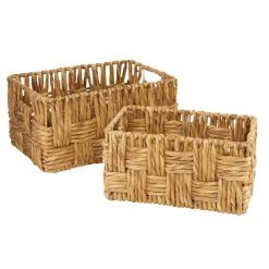 Wholesale 💯 Brown Jute Natural Storage Basket Set by Ivory and Iris ✔️