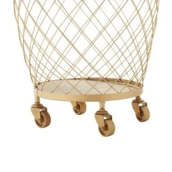 Best reviews of 🎁 Modern Gold Metallic Rolling Basket Set by Ivory and Iris 👍 -Cheap Ivory and Iris Store D364428S 5