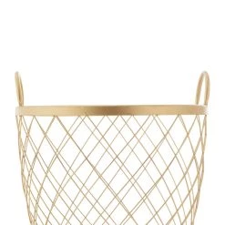 Best reviews of 🎁 Modern Gold Metallic Rolling Basket Set by Ivory and Iris 👍 -Cheap Ivory and Iris Store D364428S 6
