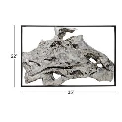 Buy 🥰 35" Silver Metal Contemporary Wood-Like Wall Decor by Ivory and Iris 🎁 -Cheap Ivory and Iris Store D365285S 6