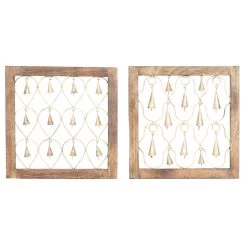 Flash Sale 🔥 16" Brown Mango Wood Farmhouse Wall Decor, 2ct. by Ivory and Iris ❤️