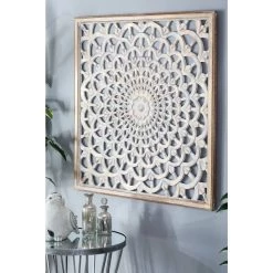 Deals ✔️ 36" Light Brown Wood Traditional Ornamental Wall Decor by Ivory and Iris ⌛ -Cheap Ivory and Iris Store D365292S 8