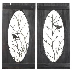 New 🎉 36" Brown Wood Rustic Birds Wall Decor, 2ct. by Ivory and Iris 🔥 -Cheap Ivory and Iris Store D365293S 6