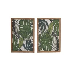 Outlet 🤩 25" Green & Brown Wood Boho Palm Wall Decor, 2ct. by Ivory and Iris ✨