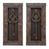 Wholesale 🔥 Brown Wood & Metal Rustic Key Wall Décor Set by Ivory and Iris 🔔