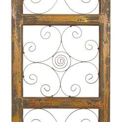 Best Sale 🌟 Brown Rustic Ornamental Wood & Metal Wall Décor by Ivory and Iris 🌟 -Cheap Ivory and Iris Store D365305S 3