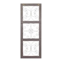 Best Sale 🌟 Brown Rustic Ornamental Wood & Metal Wall Décor by Ivory and Iris 🌟 -Cheap Ivory and Iris Store D365305S 4
