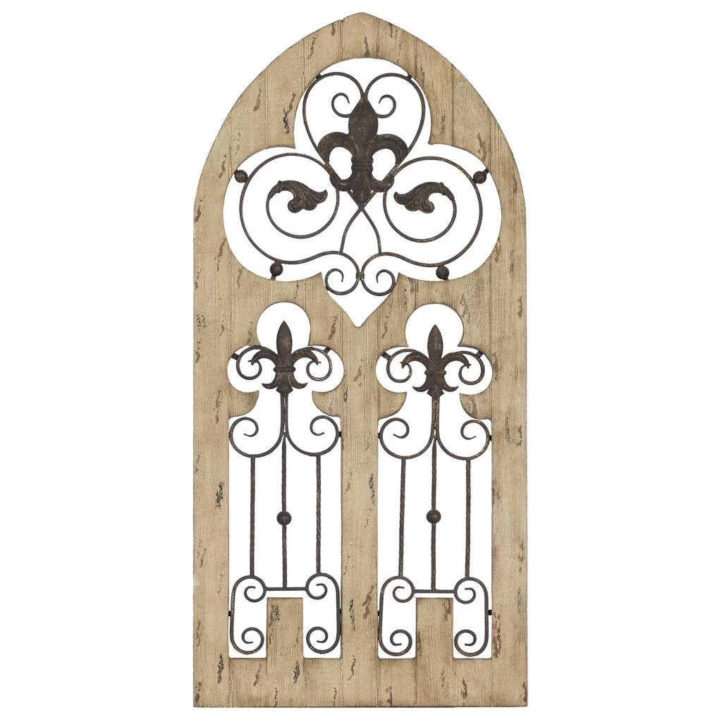 Flash Sale π 50" Brown Rustic Metal & Wood Arched Gate Wall Décor by Ivory and Iris π€© 1 Flash Sale π 50" Brown Rustic Metal & Wood Arched Gate Wall Décor by Ivory and Iris π€©