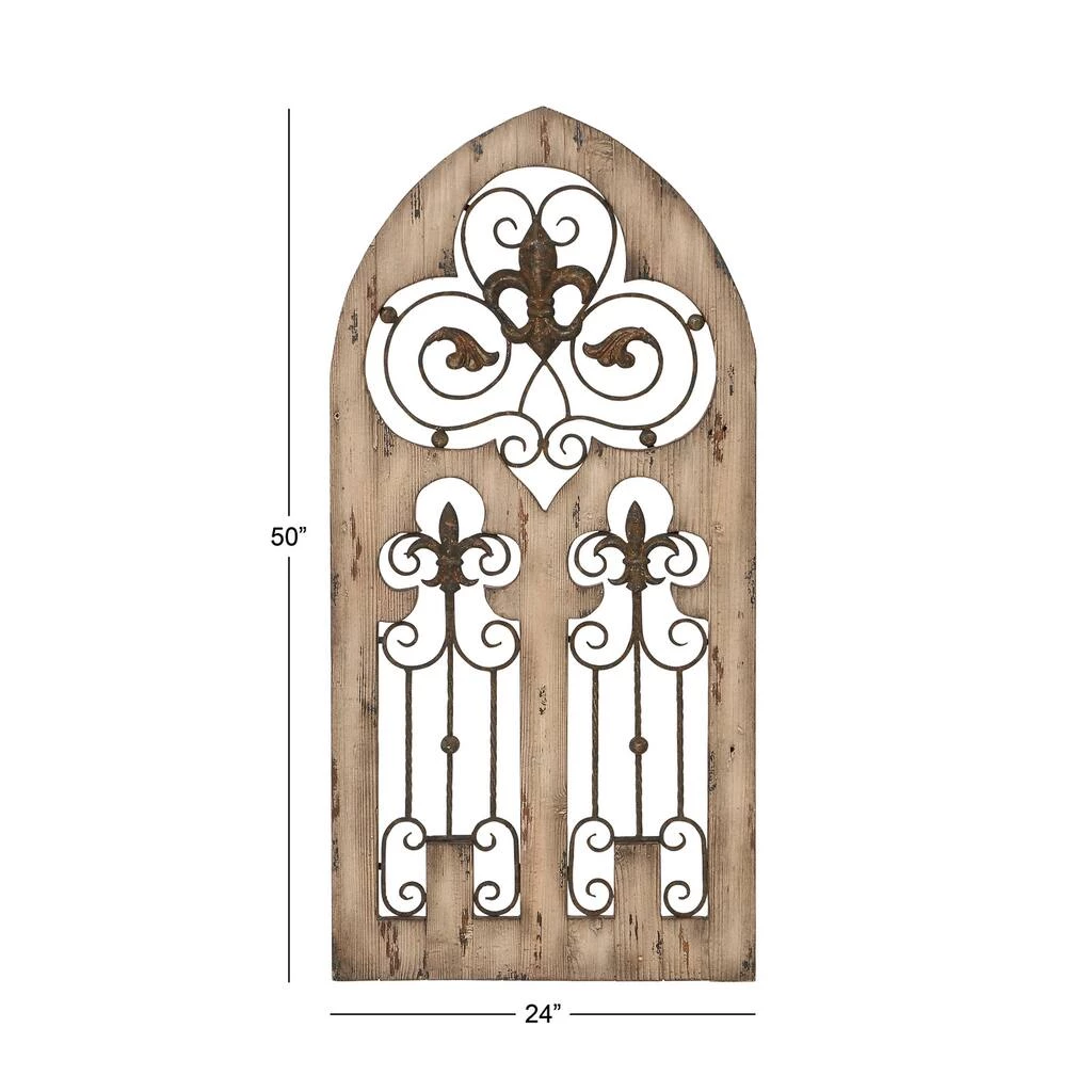 Flash Sale π 50" Brown Rustic Metal & Wood Arched Gate Wall Décor by Ivory and Iris π€© 6 Flash Sale π 50" Brown Rustic Metal & Wood Arched Gate Wall Décor by Ivory and Iris π€© - Image 6