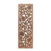 Wholesale 👏 Brown Traditional Floral Mango Wood Wall Décor by Ivory and Iris 🌟
