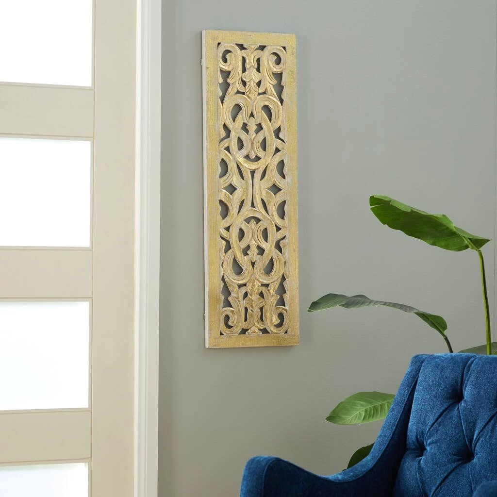 Outlet ⭐ Gold Traditional Ornamental Wood Wall Décor by Ivory and Iris ⭐ 8 Outlet ⭐ Gold Traditional Ornamental Wood Wall Décor by Ivory and Iris ⭐ - Image 8