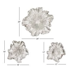 Budget π Silver Polystone Eclectic Floral Wall Décor Set by Ivory and Iris π 12 Budget π Silver Polystone Eclectic Floral Wall Décor Set by Ivory and Iris π -Cheap Ivory and Iris Store D365328S 7