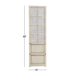 Hot Sale 😉 68" Cream Farmhouse Abstract Wood Wall Décor by Ivory and Iris 🔔 -Cheap Ivory and Iris Store D365330S 9