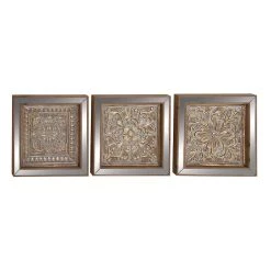 Deals 💯 Brown & Silver Metal Glam Floral Wall Décor Set by Ivory and Iris 🎉