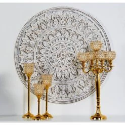 Outlet 👍 36" White Traditional Floral Wood Wall Décor by Ivory and Iris ✔️ -Cheap Ivory and Iris Store D365339S 8