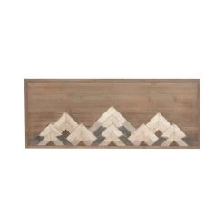 New 🧨 39" Brown Wood Farmhouse Abstract Wall Decor by Ivory and Iris ✨