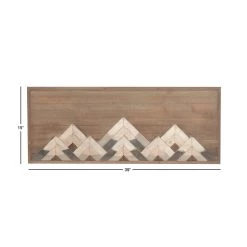New 🧨 39" Brown Wood Farmhouse Abstract Wall Decor by Ivory and Iris ✨ -Cheap Ivory and Iris Store D365349S 4