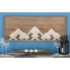 New 🧨 39" Brown Wood Farmhouse Abstract Wall Decor by Ivory and Iris ✨ -Cheap Ivory and Iris Store D365349S 5