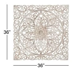 Cheapest 👏 36" Brown Traditional Floral Wood Wall Decor by Ivory and Iris 🧨 -Cheap Ivory and Iris Store D365365S 4