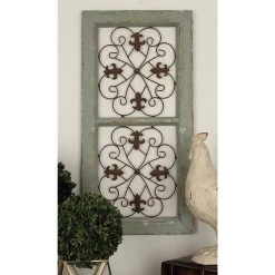 Outlet 🛒 31" Green Rustic Ornamental Metal Wall Decor by Ivory and Iris 🔥 -Cheap Ivory and Iris Store D365367S 8