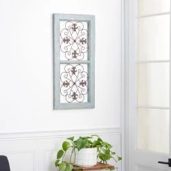 Outlet 🛒 31" Green Rustic Ornamental Metal Wall Decor by Ivory and Iris 🔥 -Cheap Ivory and Iris Store D365367S 9
