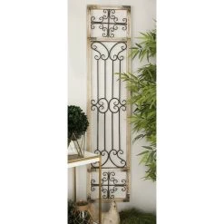 Wholesale 😍 72" Gray Metal Traditional Ornamental Wall Decor by Ivory and Iris 😉 -Cheap Ivory and Iris Store D365376S 8